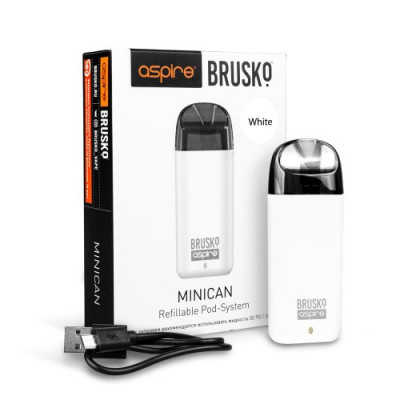 Перезаправляемая Под-система Бруско Миникан (Brusko Minican) 350 mah, Белый